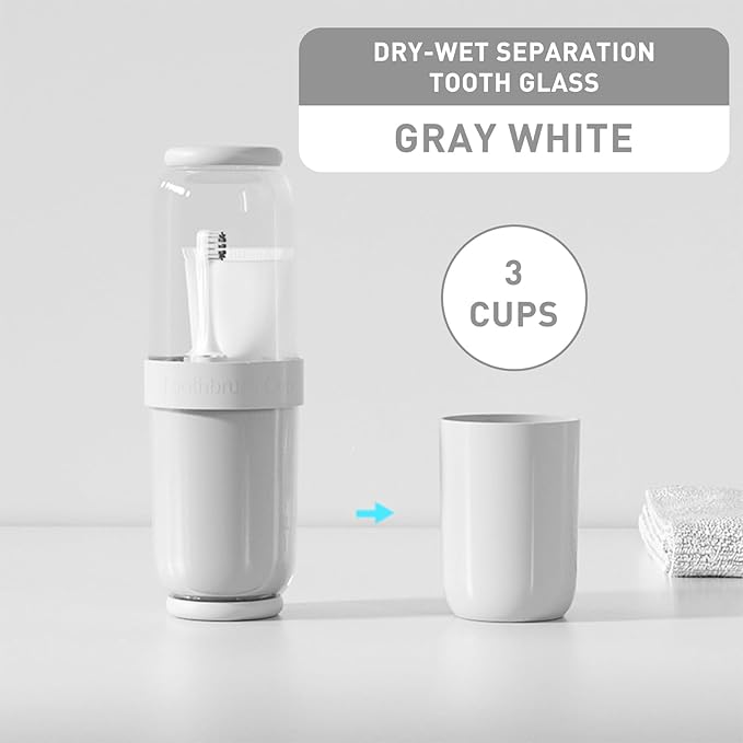 Toothbrush Cup with Cover, Travel Toothbrush Case Portable Toothbrush Holder - Image 3