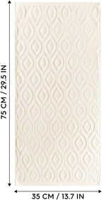 Artoid Mode 1 Pc Beige 3D Diamond Grid Jacquard Hand Towels - Image 8
