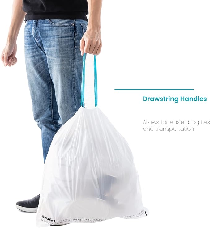 Home Zone Living 2-Pack 8 Gallon Kitchen Trash Bags - Image 6