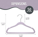50 Premium Velvet Baby Hangers 11.8" Inch Non-Slip Infant, Ultra Slim - Image 3
