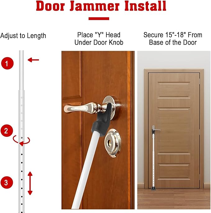SECURITYMAN 3-in-1 Door Security Bar & Sliding Patio Door Security Bar via - Image 8
