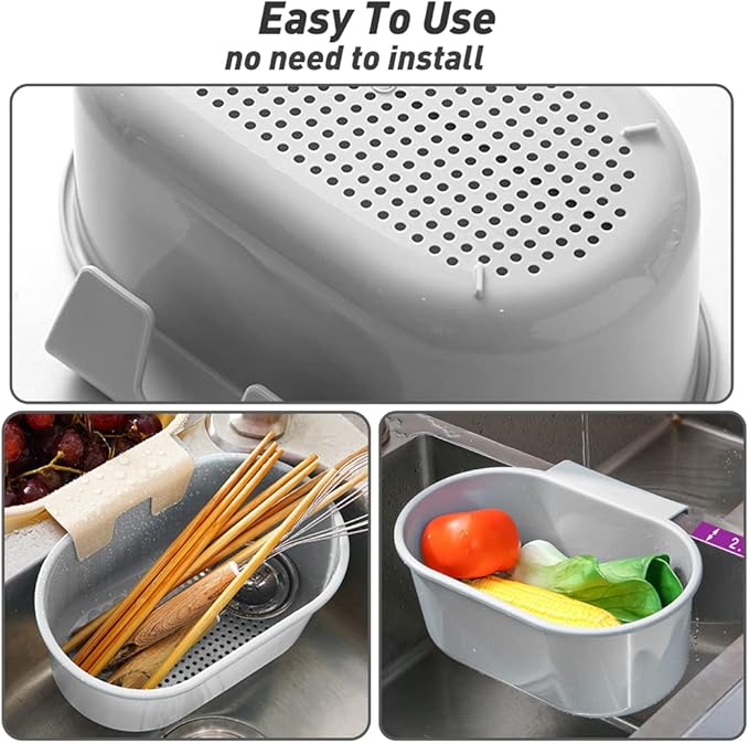 Sink Drain Strainer Basket, Abnaok Multifunction Sink Strainer Kitchen Food - Image 6