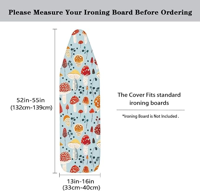 Cute Mushroom Ironing Board Cover Dust Covers Standard Ironing Board Full Size - Image 5