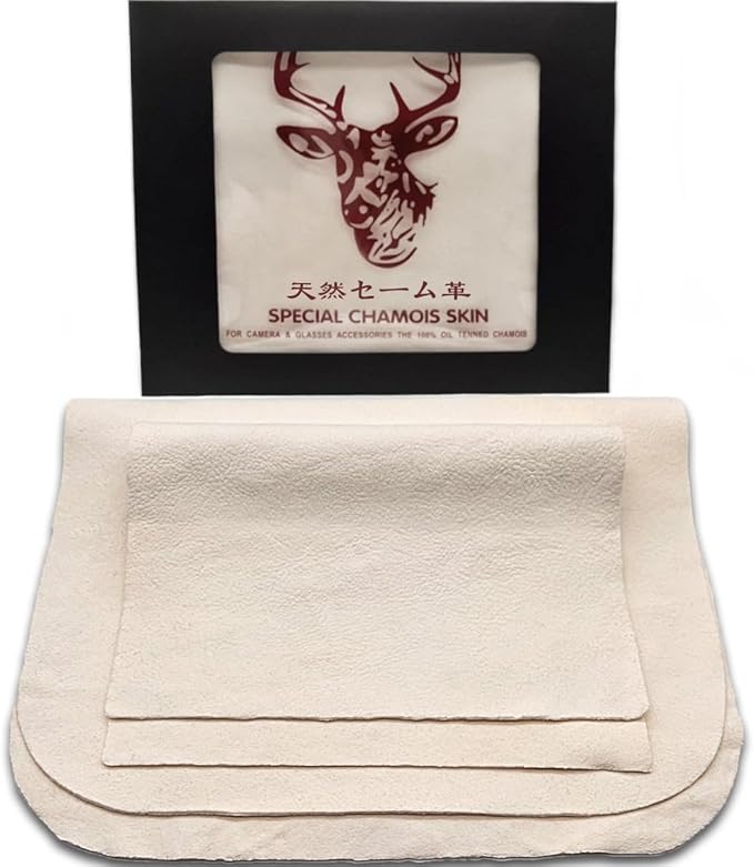 Glasses Cleaning Cloth Chamois Leather Natural Premium Cloth, Eye Glass Clean by FCpoipoi