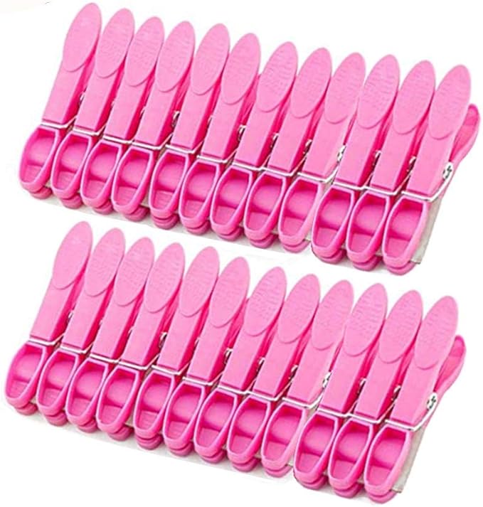 Strong Plastic Clothes Pegs for Drying Laundry Clothing Line Clips Set Travel by Unknown