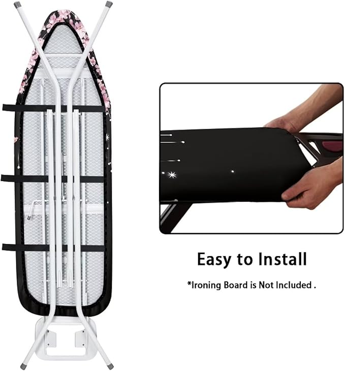 Ironing Board Cover, Soft Durable Elastic Edge & Hook and Loop Fasteners Stain - Image 5