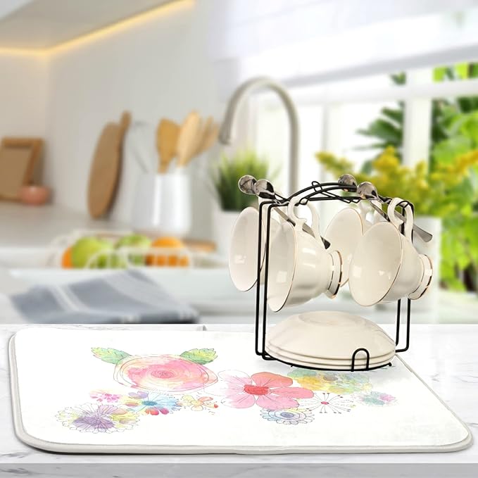 Absorbent Dish Drying Mat for Kitchen Counter - Image 5