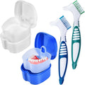 2 Pack Denture Bath Case Cup Box Holder Storage Container by KISEER