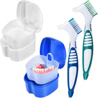2 Pack Denture Bath Case Cup Box Holder Storage Container by KISEER