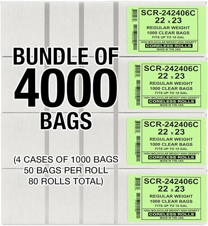 Aluf Plastics 6-8 Gallon Trash Bags Source Reduction Series Value High Density - Image 7