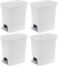 Sterilite 2.7 Gallon Rectangular Step On Kitchen Trash Bin Plastic Indoor by Sterilite