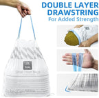 XUXRUS Small Trash Bags 3 Gallon Drawstring, Strong & Durable, Easy-Dispense - Image 3