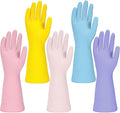 Cleaning Gloves for Dishwashing, 4/5 Pairs Reusable Kitchen Gloves for Wash by Jsocoah