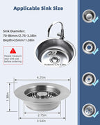 Hygie Rinse 3-in-1 Kitchen Sink Strainer Stopper Combo All Metal Stainless Pop - Image 5