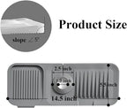 Kitchen Sink Splash Guard, Silicone Faucet Handle Drip Catcher Tray, Fit - Image 2