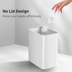 TIPGO Small Metal Trash Can, 2.1 Gallon Slim Trash Can - Image 4