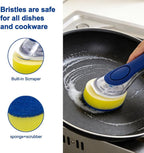 CELOX Dish Sponge with Handle, Dish Sponge with Soap Dispenser - Image 3