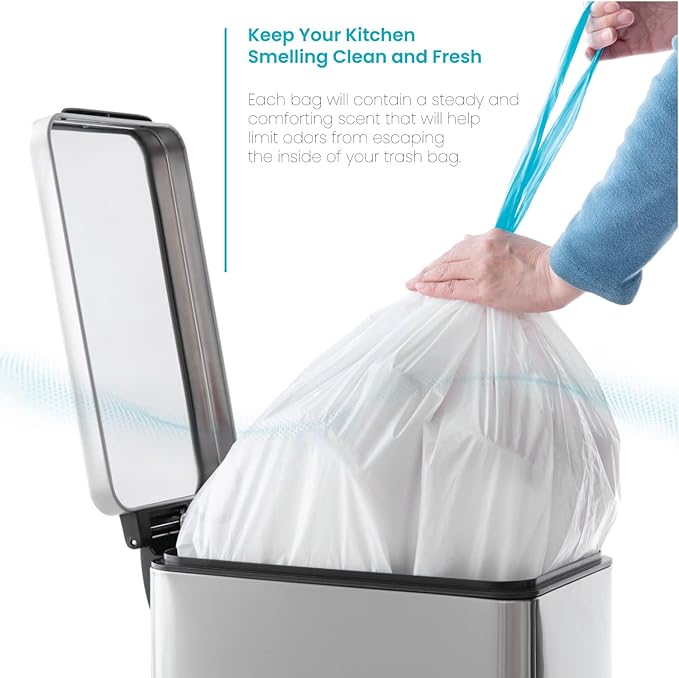 Home Zone Living 8 Gallon Kitchen Trash Bags - Image 4