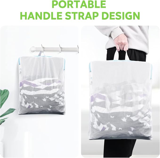 OTraki Large Mesh Laundry Bag 24x32 inch Hanging Lingerie Bag Mesh Laundry Bags - Image 4