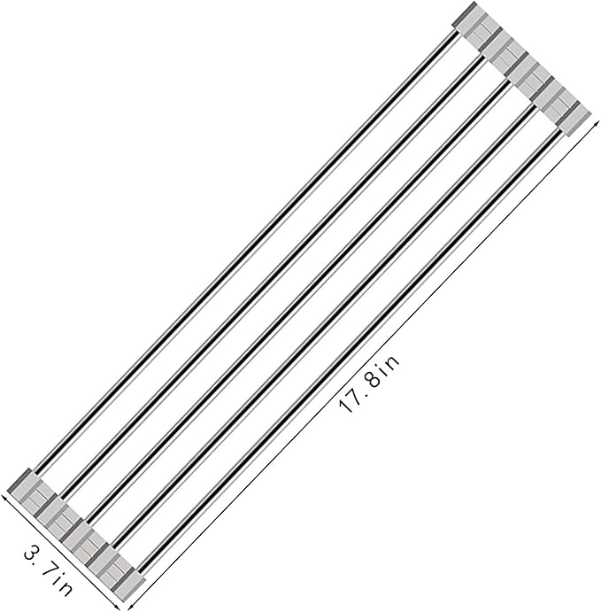Ahyuan Roll up Dish Drying Rack Over The Sink Kitchen Roll up Sink Drying Rack - Image 2