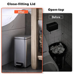 Slim Bathroom Trash Can with Lid Soft Close, 1.6 Gallon Stainless Steel Garbage - Image 5