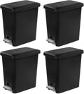 Sterilite 2.7 Gallon Rectangular Step On Kitchen Trash Bin Plastic Indoor by Sterilite