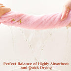 Jacquotha Pink Hand Towels for Bathroom – Soft Cotton, 13x29 Inches, - Image 4