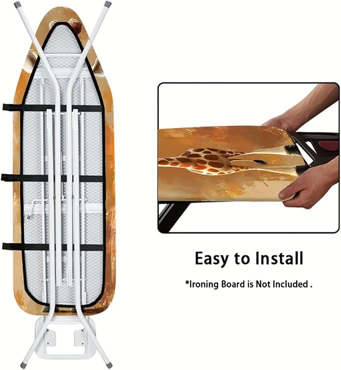 Nuxovilar Cartoon Giraffe Pattern Ironing Board Cover, 15 * 54inch, Fits Most - Image 5