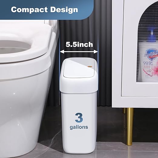 JOYBOS Bathroom Trash Can with Lid, 3 Gallon Small Garbage Can, 10L Dogproof - Image 2