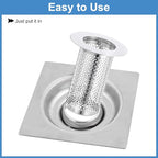 uxcell 3 Pack Shower Drain Strainer, 3.1" x 2.5" Stainless Steel Floor Drain - Image 5