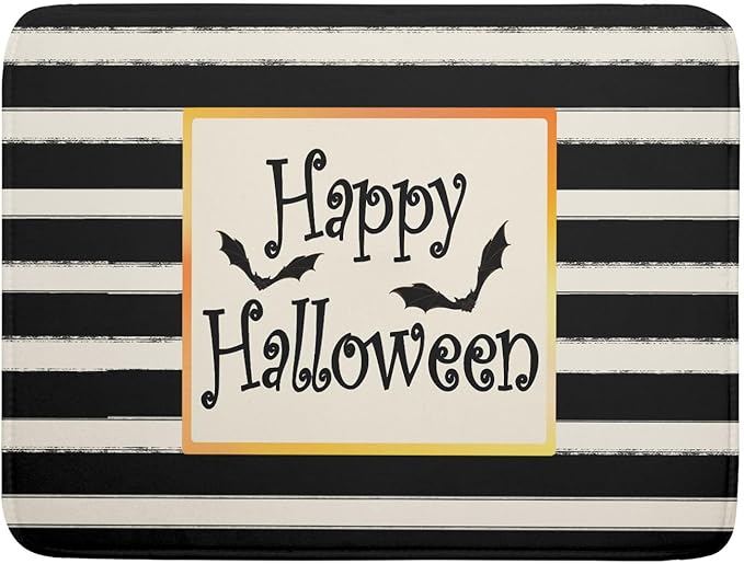 Happy Halloween Bats Dish Drying Mat by Sweetshow