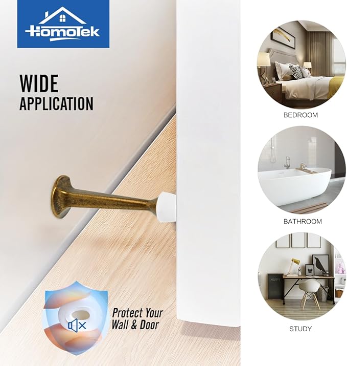 HOMOTEK 8 Pack Heavy Duty Solid Rigid Door Stop - Image 6
