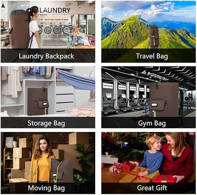 Extra-Large Heavy Duty Laundry Bag Backpack - Image 9