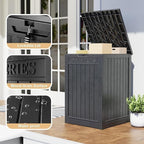 DRATO 48 Gallon Package Delivery Box, Large Lockable Storage Box, Double-Wall Resin Outdoor Package Delivery and Waterproof Deck Box for Porch, Patios（Black，48 Gallon） - Image 3