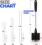 Holikme Bottle Brush Cleaner Set, 3 Straw Cleaner Brush, Bottle Cleaning Brush - Image 5