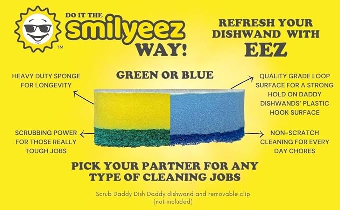 Smilyeez Green Heavy Duty Scrubbing Sponge Refill - Image 5