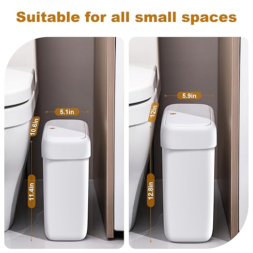 JOYBOS 2 Pack Bathroom Trash Can - Image 2