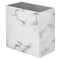 mDesign Small Steel Rectangular 2.4 Gallon/9.1 Liter Trash Can, Waste Basket by mDesign