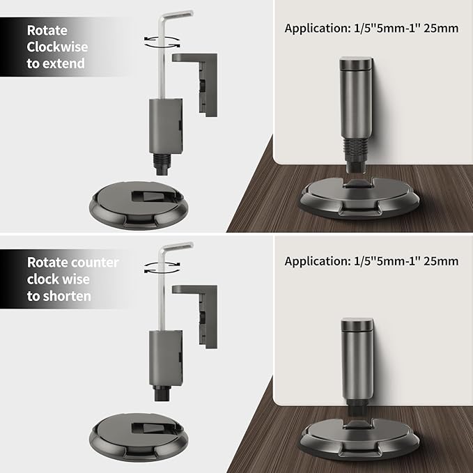 1 Pack Windproof Door Stoppers Adjustable Bottom of Door Holder No Drilling - Image 4