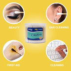 300ct Cotton Swabs with Strong Bamboo Sticks by Xumzee: 100% Pure Natural Cotton - Image 7