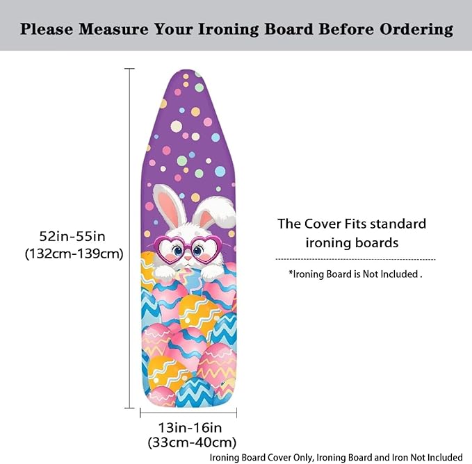 Easter Bunny and Eggs Ironing Board Cover Replacement Iron Board Cover Easter - Image 5