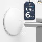 Strongest Home Wall & Door Handle Stopper 3.15" Set of 6 Pieces White Rubber by STRONGESTHOME