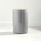 mDesign Plastic Round Trash Can Small Wastebasket - Image 8