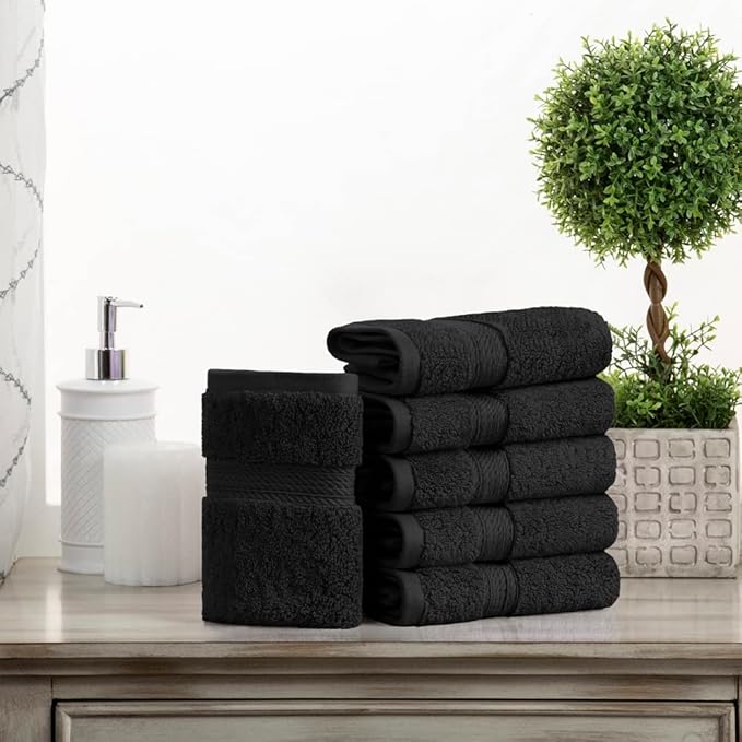 Superior Solid Egyptian Cotton Face Towel Set - Image 2
