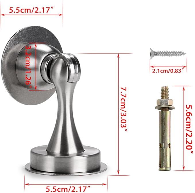 Sumnacon Magnetic Door Stopper, Heavy Duty Stainless Steel Door Stop Holder Come - Image 5