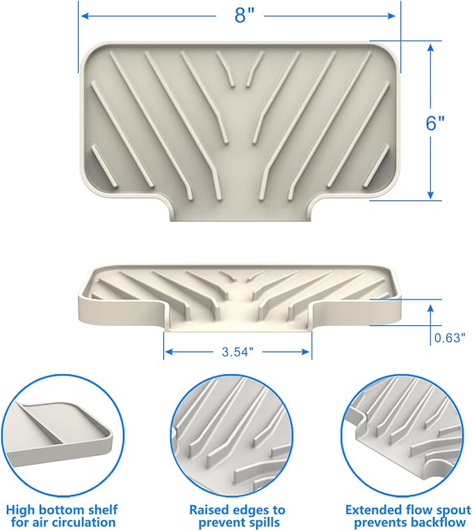 Sponge Holder for Kitchen Sink, Dish Sponge Holder & Soap Tray - Image 5
