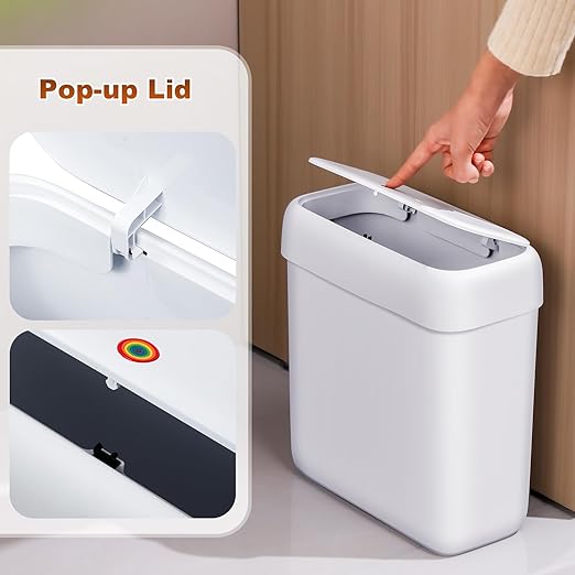 funest 2 Pack Bathroom Trash Can - Image 4