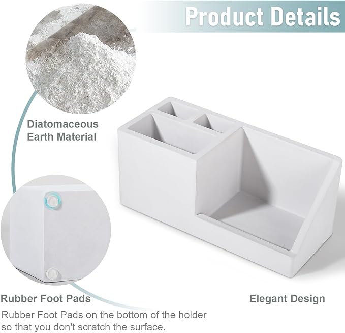 Diatomite Toothbrush Holders for Bathrooms, Quick Dry Electric Tooth Brush and - Image 5