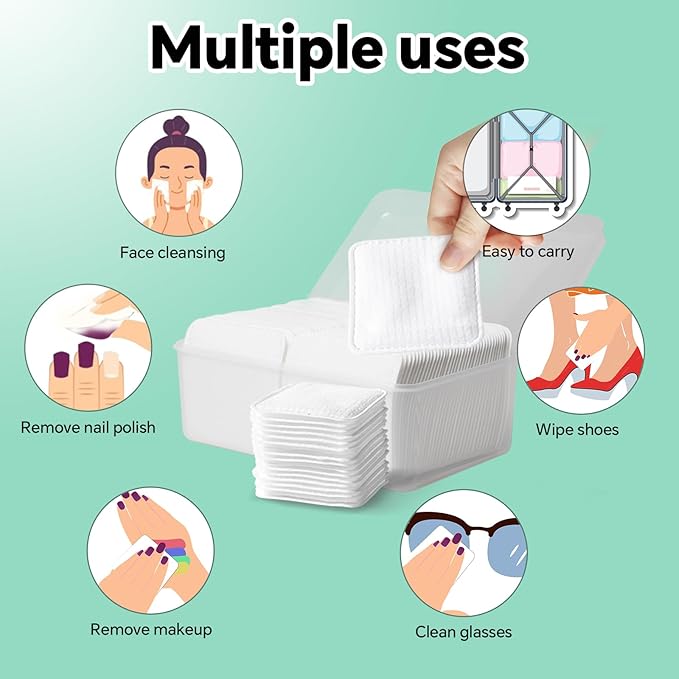 Large Square Cotton Pads, Rounded Corners, - Image 6