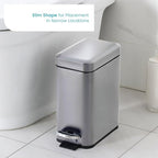 Home Zone Living 1.3 Gallon Small Bathroom Trash Can - Image 2